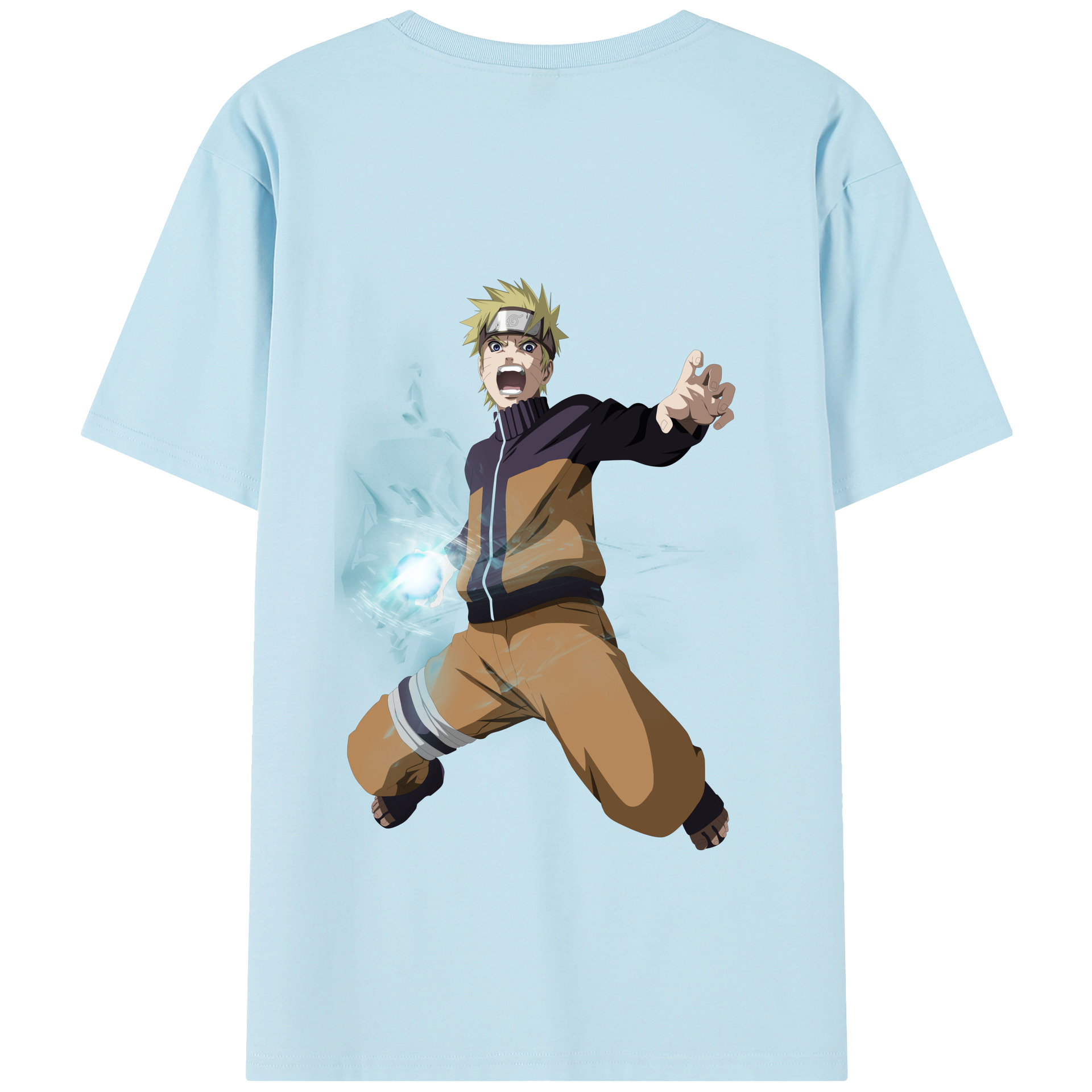 （画像用） NARUTO -ナルト- うずまき ナルト Uzumaki Naruto 綿100％半袖Tシャツ（背面プリント）